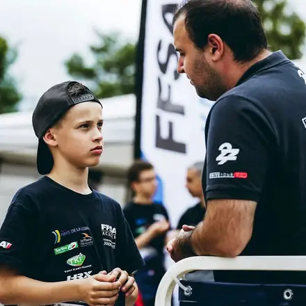 Échange avec un jeune pilote de karting